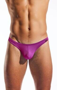 NEW COCKSOX men's semi-sheer thong underwear in viola